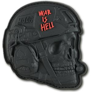M-Tac Morale Patches 3D PVC – Tactical Operator Skull Patches for Vest, Backpacks, Hats – Tactical Military Patch with Hook Fastener Backing (Black)(Black/Red)