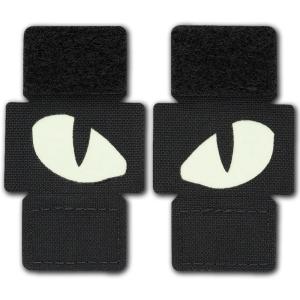 M-Tac Multicolor Tiger Eyes Morale Patches Compatible with Molle Tactical Patch Military Combat Hook Fasteners (Camo)(Black)