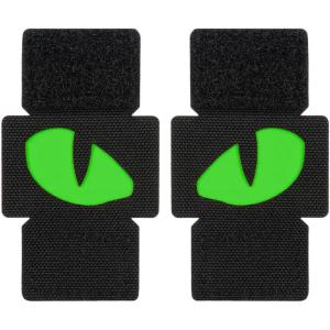 M-Tac Multicolor Tiger Eyes Morale Patches Compatible with Molle Tactical Patch Military Combat Hook Fasteners (Camo)(Black/Green/GID)