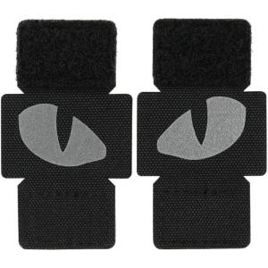 M-Tac Multicolor Tiger Eyes Morale Patches Compatible with Molle Tactical Patch Military Combat Hook Fasteners (Camo)(Reflective Black)