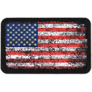 M-Tac Patch Vintage USA Flag – Tactical GITD Stars American Military Flag Patch Hook and Loop Fastener (Molle Full Color/Ranger Green)(Vintage Standard)