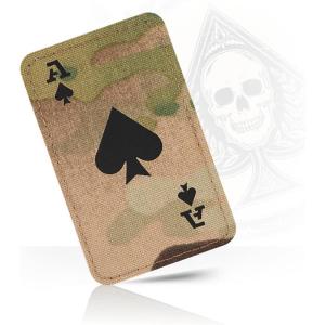 M-Tac Tactical Morale Patch for Military Gear – Ace of Spades Patch Death Card – Army Patches for Clothes, Jackets, Backpacks, Hats – Combat Hook and Loop Patches (Black/GITD)(Camo / Black)