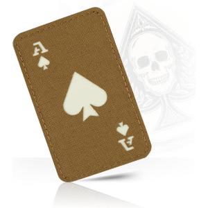 M-Tac Tactical Morale Patch for Military Gear – Ace of Spades Patch Death Card – Army Patches for Clothes, Jackets, Backpacks, Hats – Combat Hook and Loop Patches (Black/GITD)(Coyote / GITD)