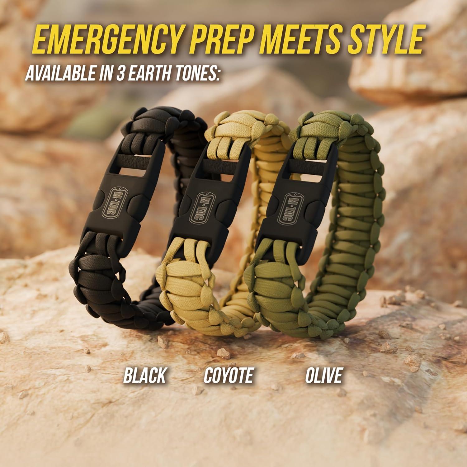 image:imageMTac Paracord Bracelet Tactical Survival Wristband with Fastex Buckle 7Strand Cord for Hiking Camping Emergency UseOlive
