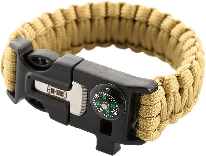 image:imageMTac Survival Paracord Bracelet Cord 12 ft 144 Inch Tactical Emergency Cord Rope with Compass WhistleCoyote