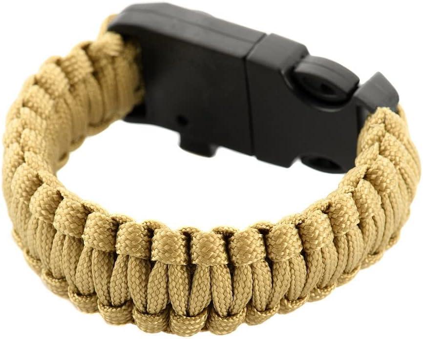 image:imageMTac Survival Paracord Bracelet Cord 12 ft 144 Inch Tactical Emergency Cord Rope with Compass WhistleCoyote