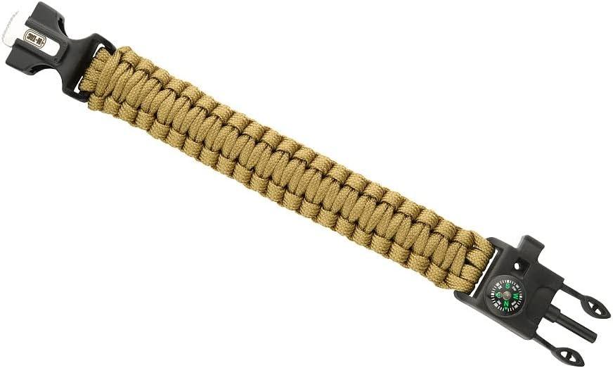 image:imageMTac Survival Paracord Bracelet Cord 12 ft 144 Inch Tactical Emergency Cord Rope with Compass WhistleCoyote
