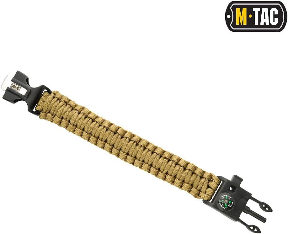 image:imageMTac Survival Paracord Bracelet Cord 12 ft 144 Inch Tactical Emergency Cord Rope with Compass WhistleCoyote