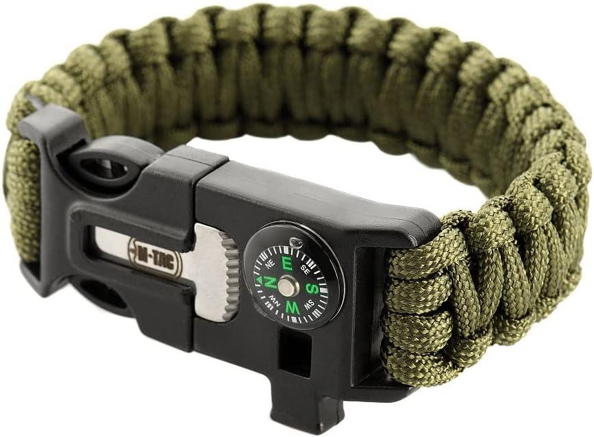 image:imageMTac Survival Paracord Bracelet Cord 12 ft 144 Inch Tactical Emergency Cord Rope with Compass WhistleOlive