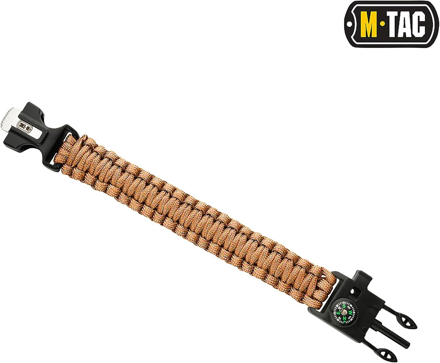 image:imageMTac Survival Paracord Bracelet Cord 12 ft 144 Inch Tactical Emergency Cord Rope with Compass WhistleOrange