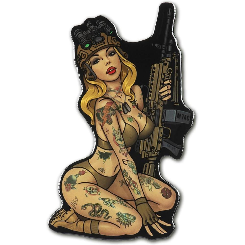 image:imageMTac Morale Sticker Tactical Girl 3D Sticker Bumper Sticker Tactical Military Stickers for Laptop Tablet Phone Notebook Car Bumper Hard Hat 3 Sith5 Hooligan