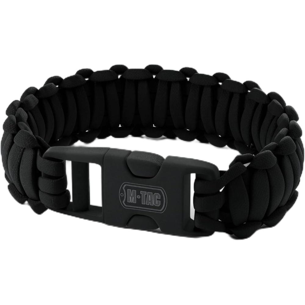 image:imageMTac Paracord Bracelet Tactical Survival Wristband with Fastex Buckle 7Strand Cord for Hiking Camping Emergency UseBlack