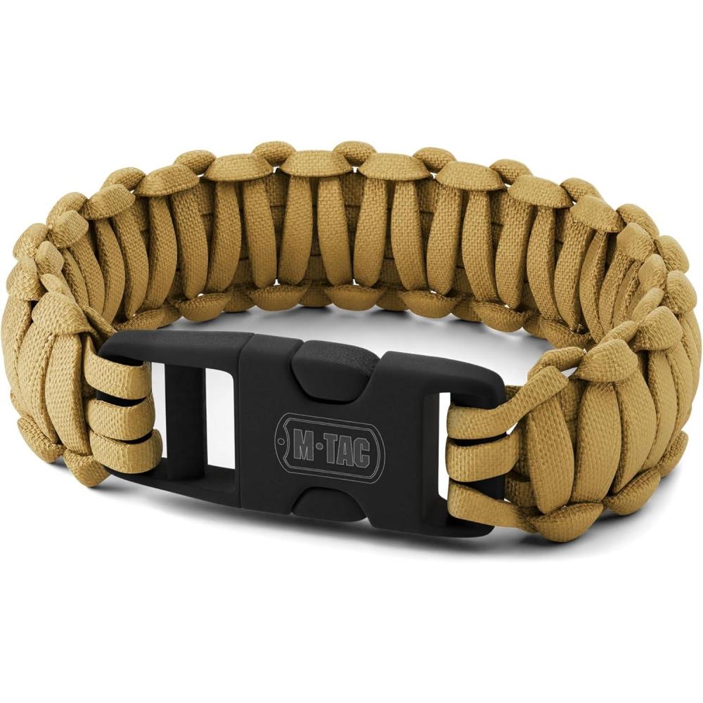 image:imageMTac Paracord Bracelet Tactical Survival Wristband with Fastex Buckle 7Strand Cord for Hiking Camping Emergency UseCoyote