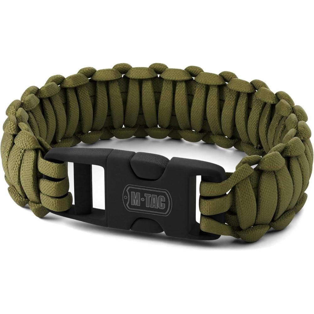 image:imageMTac Paracord Bracelet Tactical Survival Wristband with Fastex Buckle 7Strand Cord for Hiking Camping Emergency UseOlive
