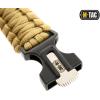 M-Tac Survival Paracord Bracelet – Cord 12 ft (144 Inch) – Tactical Emergency Cord Rope with Compass Whistle(Coyote)