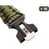 M-Tac Survival Paracord Bracelet – Cord 12 ft (144 Inch) – Tactical Emergency Cord Rope with Compass Whistle(Olive)