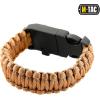 M-Tac Survival Paracord Bracelet – Cord 12 ft (144 Inch) – Tactical Emergency Cord Rope with Compass Whistle(Orange)