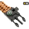 M-Tac Survival Paracord Bracelet – Cord 12 ft (144 Inch) – Tactical Emergency Cord Rope with Compass Whistle(Orange)