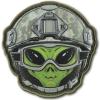 M-Tac Morale PVC Patch MC – Funny Badge for Tactical Military Army Gear with Hook Fastener (Alien)(Green)
