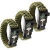 M-Tac Survival Paracord Bracelet – Cord 12 ft (144 Inch) – Tactical Emergency Cord Rope with Compass Whistle(Olive)
