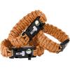 M-Tac Survival Paracord Bracelet – Cord 12 ft (144 Inch) – Tactical Emergency Cord Rope with Compass Whistle(Orange)