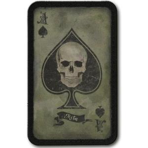 M-Tac Ace of Spades Death Card Tactical Morale Patch Army Combat Hook Fasteners(Olive/Black)