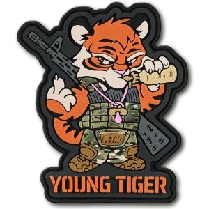 M-Tac Morale Patch – PVC 3D Funny Military Tactical Patch – Tactical Cool Army Meme Patches for Vest, Backpacks, Hats – Hook and Loop Patches (Young Tiger)