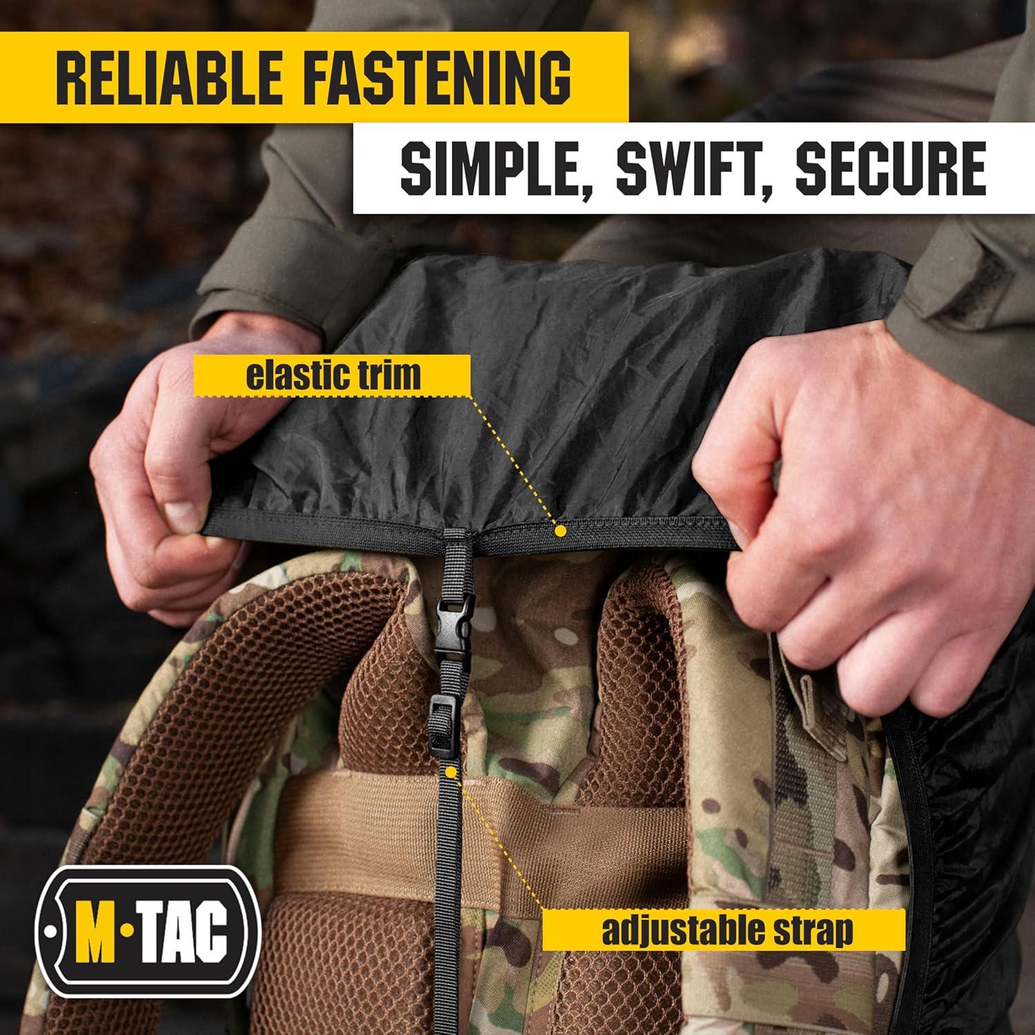image:imageMTac Backpack Rain Cover Waterproof Bag Rain Cover for Hiking Travel Camping MilitaryBlack