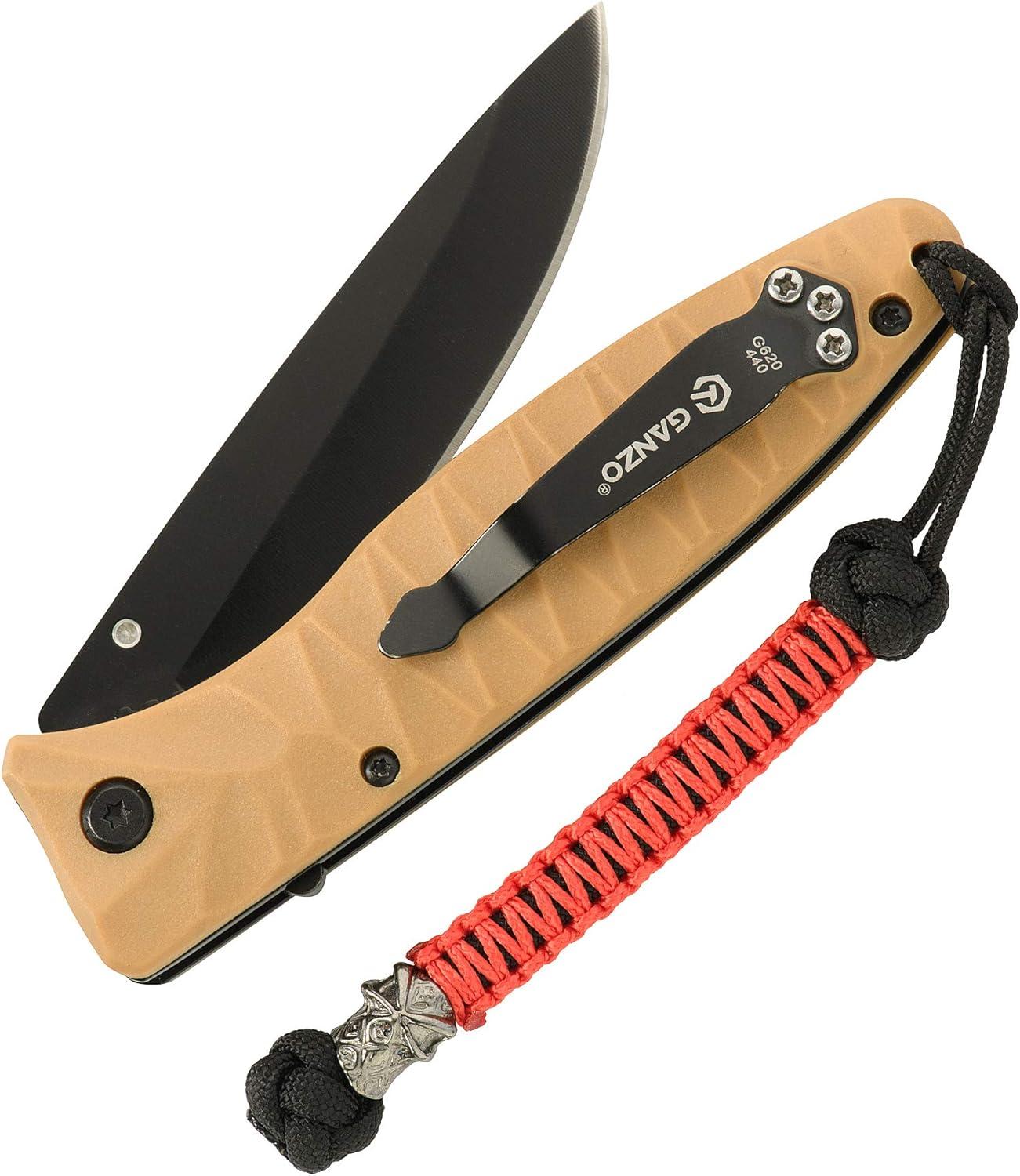 image:imageMTac Knife Lanyard with Bead Paracord Lanyard for Knives amp EDC Tactical Knife Fob Pull Cord Durable Paracord AccessoryBlack