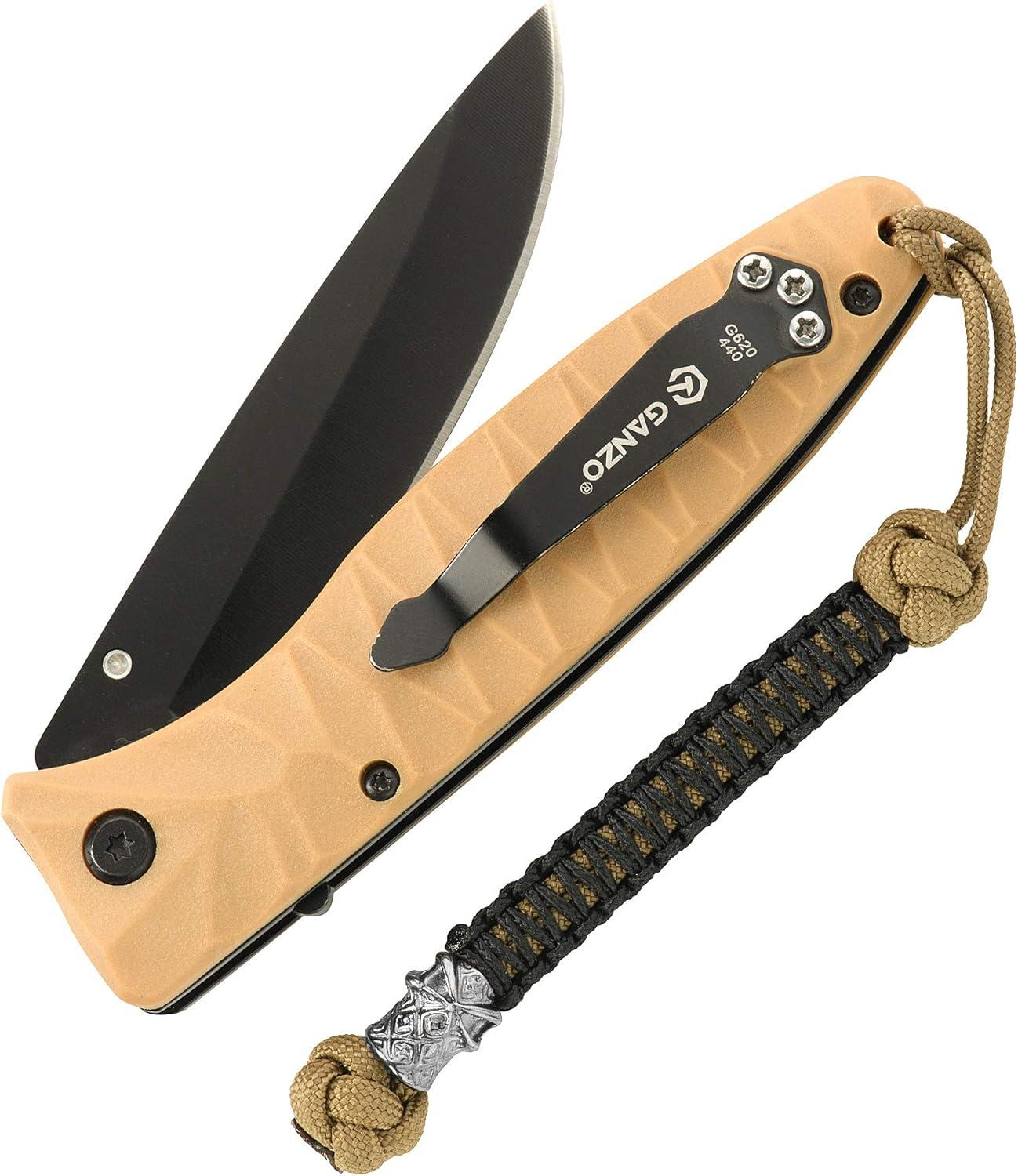 image:imageMTac Knife Lanyard with Bead Paracord Lanyard for Knives amp EDC Tactical Knife Fob Pull Cord Durable Paracord AccessoryCoyote