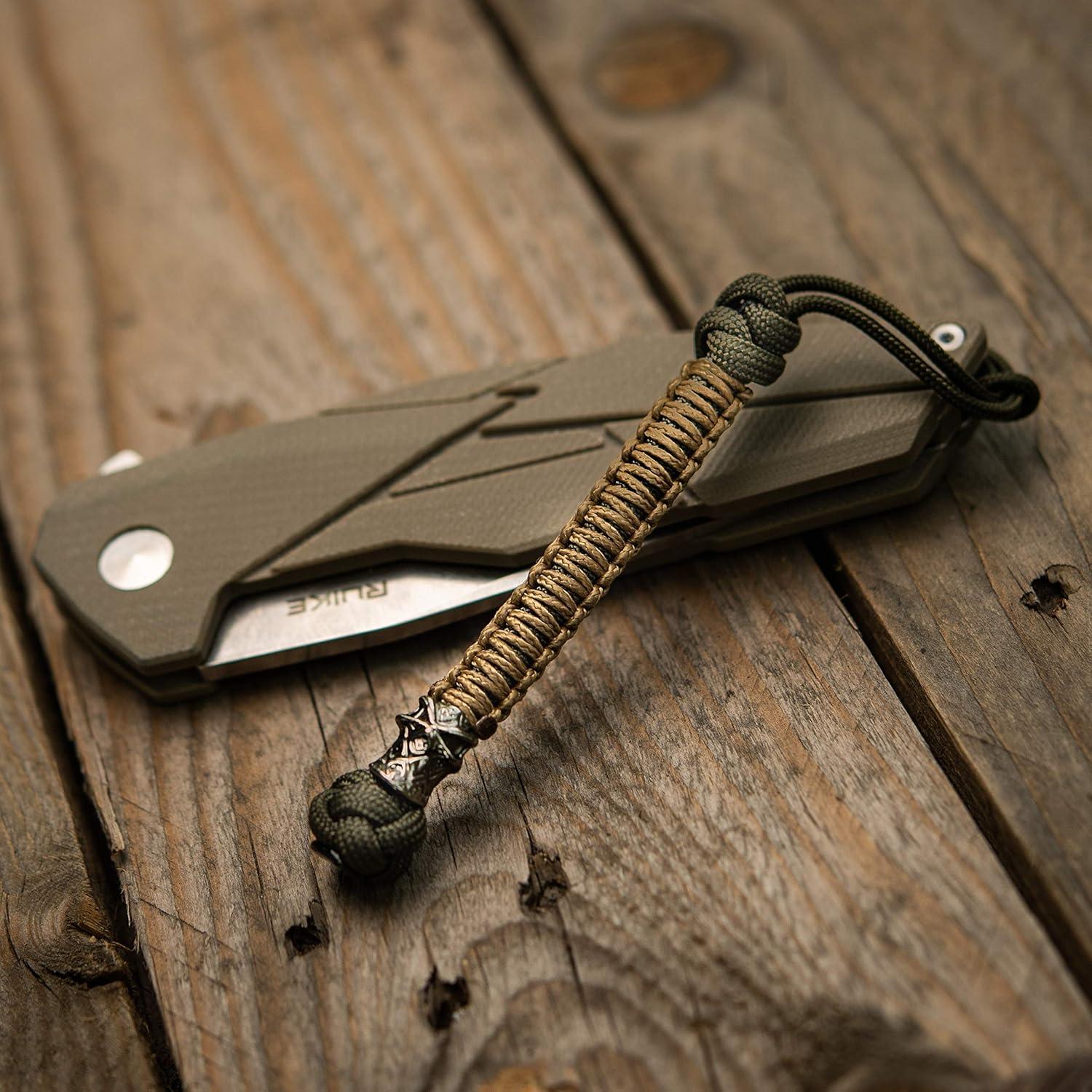 image:imageMTac Knife Lanyard with Bead Paracord Lanyard for Knives amp EDC Tactical Knife Fob Pull Cord Durable Paracord AccessoryOlive