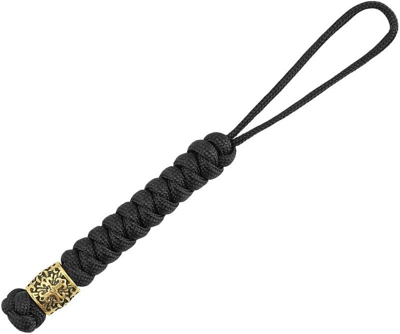 image:imageMTac Knife Lanyard with Metal Bead Paracord Lanyard for Knives amp EDC Knife Fob Pull Cord Durable Paracord AccessoryBlack