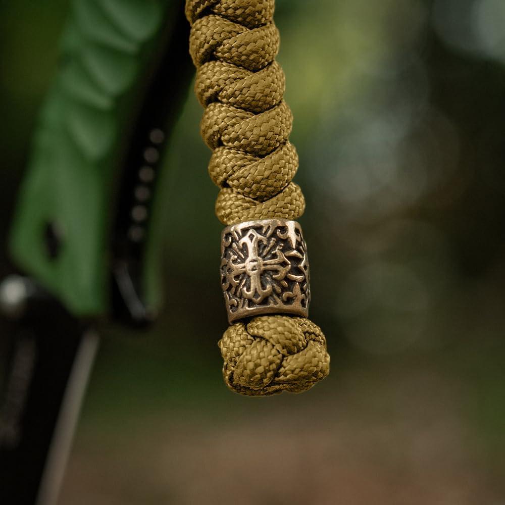 image:imageMTac Knife Lanyard with Metal Bead Paracord Lanyard for Knives amp EDC Knife Fob Pull Cord Durable Paracord AccessoryCoyote