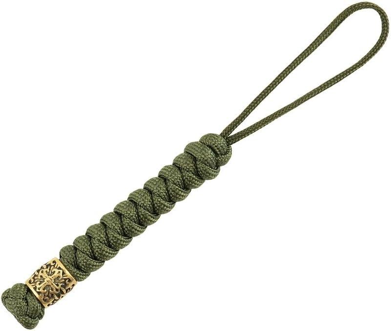 image:imageMTac Knife Lanyard with Metal Bead Paracord Lanyard for Knives amp EDC Knife Fob Pull Cord Durable Paracord AccessoryOlive
