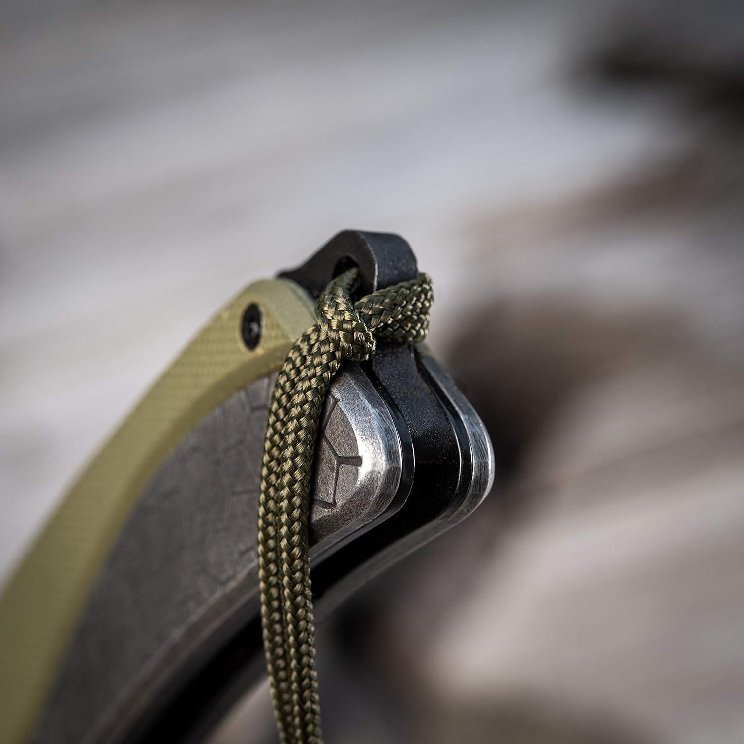 image:imageMTac Knife Lanyard with Metal Bead Paracord Lanyard for Knives amp EDC Knife Fob Pull Cord Durable Paracord AccessoryOlive