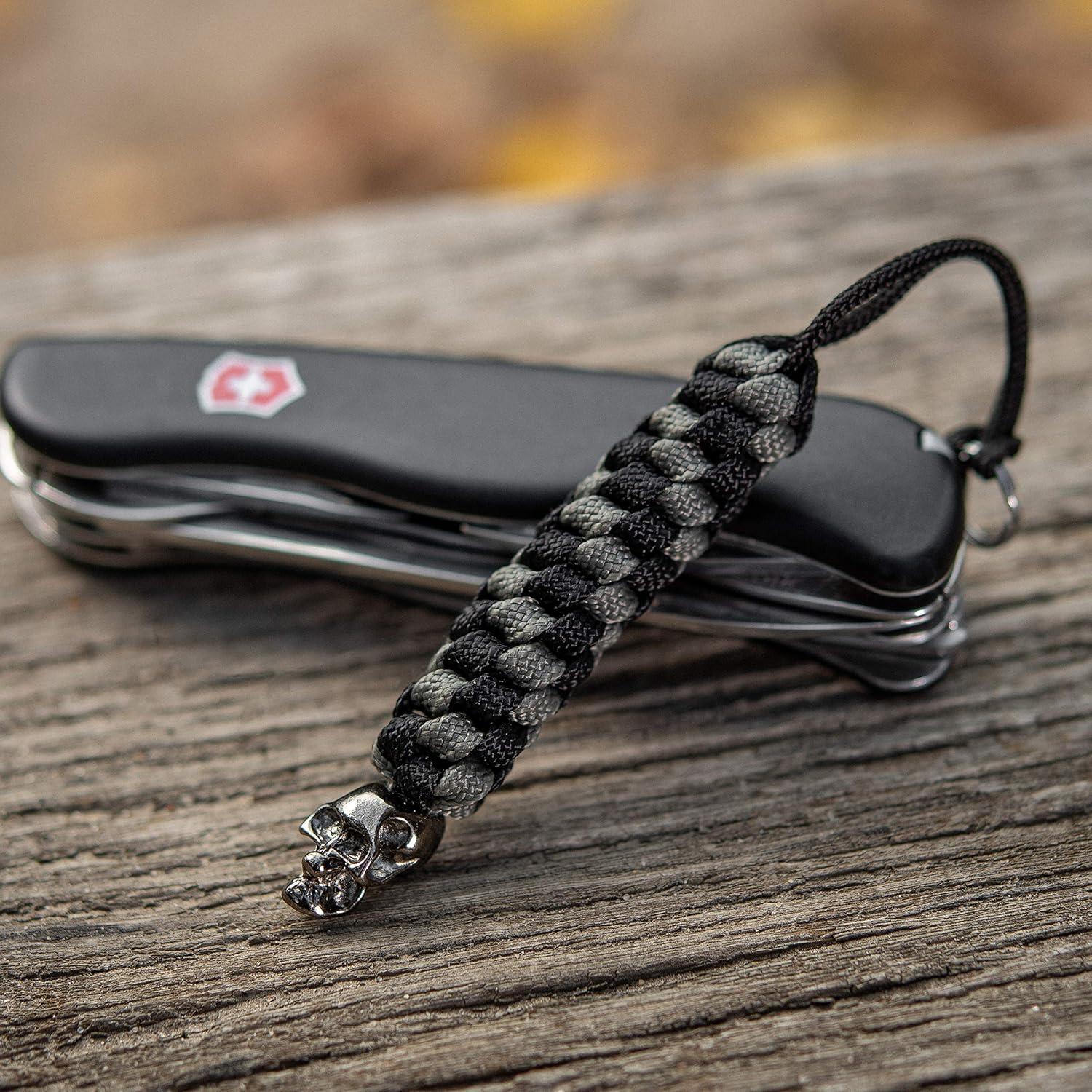 image:imageMTac Skull Knife Lanyard with Bead Paracord Lanyard for Knives amp EDC Tactical Knife Fob Pull Cord Durable ParacordCoyote