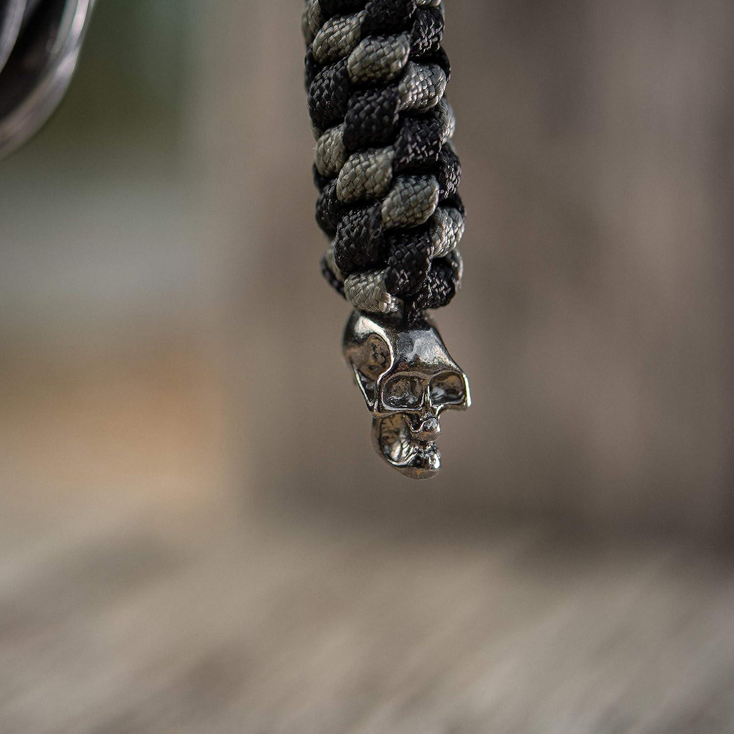 image:imageMTac Skull Knife Lanyard with Bead Paracord Lanyard for Knives amp EDC Tactical Knife Fob Pull Cord Durable ParacordCoyote