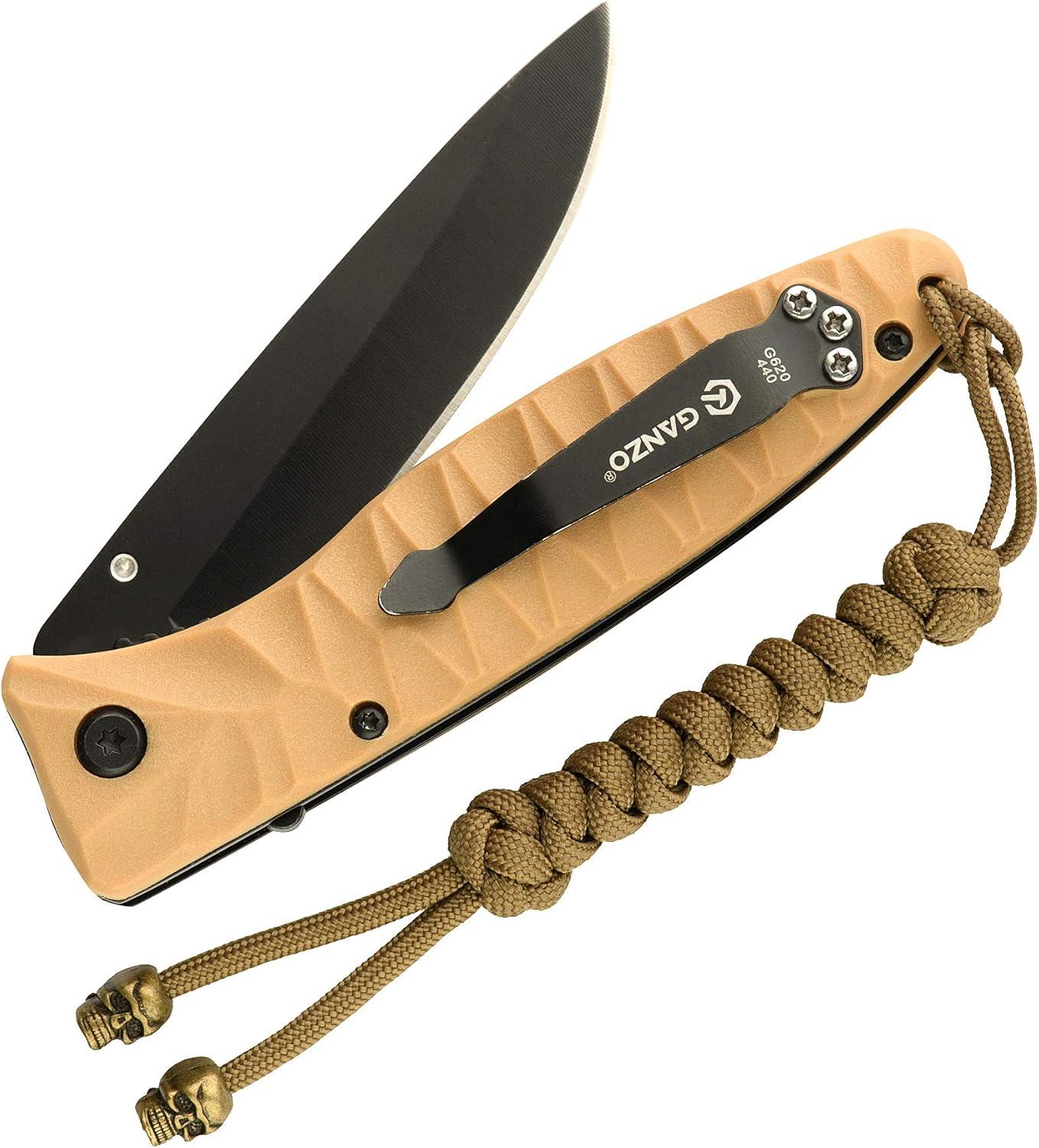 image:imageMTac Skull Knife Lanyard with Bead Paracord Lanyard for Knives amp EDC Tactical Knife Fob Pull Cord Durable ParacordCoyote