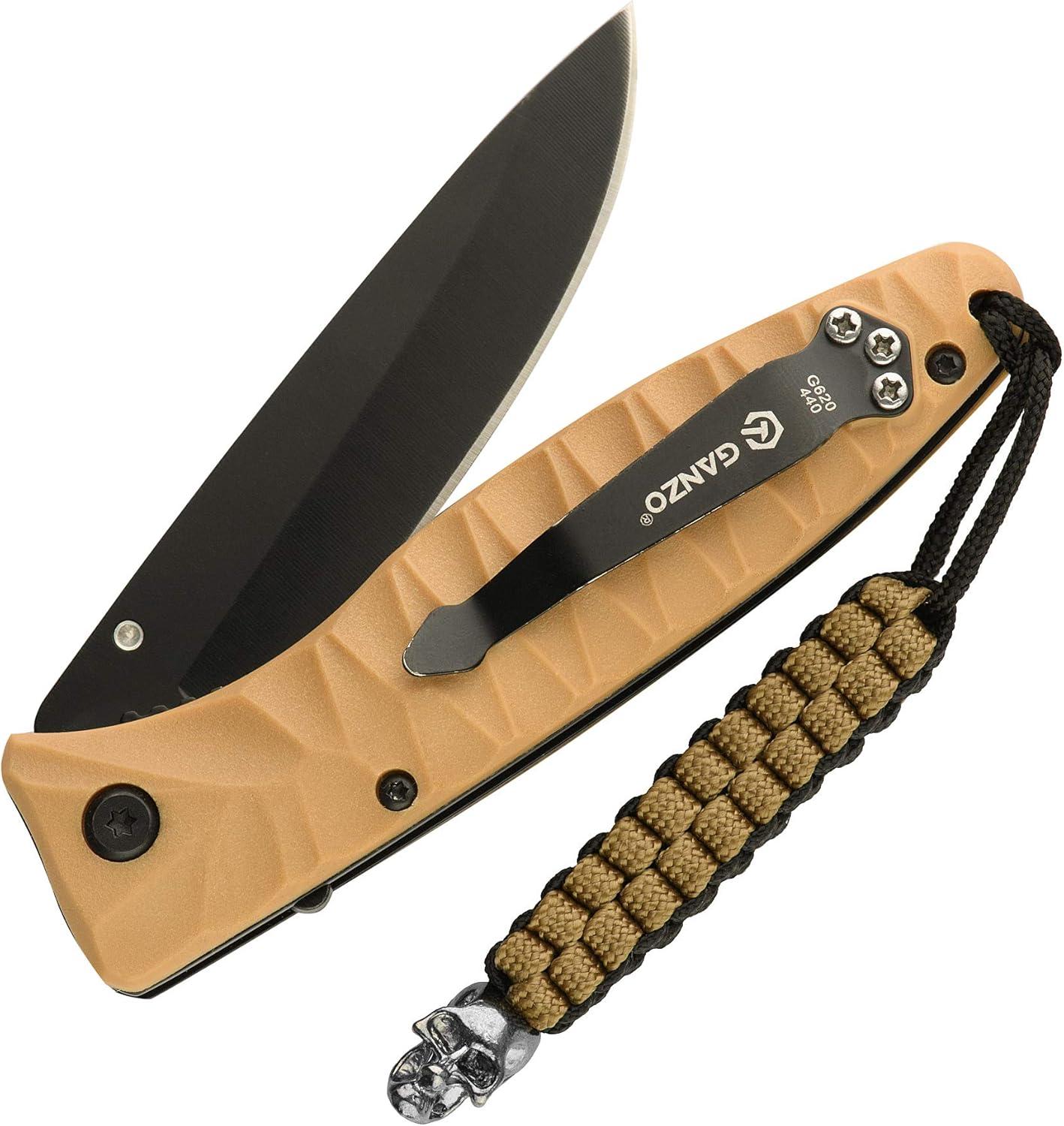 image:imageMTac Skull Knife Lanyard with Bead Paracord Lanyard for Knives amp EDC Tactical Knife Fob Pull Cord Durable ParacordCoyote