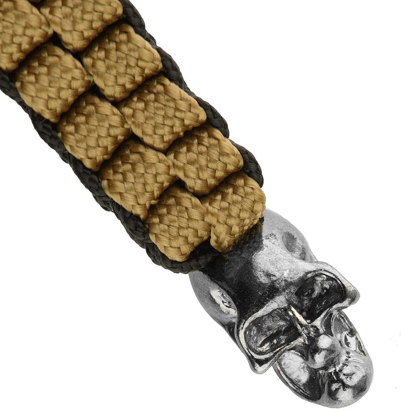 image:imageMTac Skull Knife Lanyard with Bead Paracord Lanyard for Knives amp EDC Tactical Knife Fob Pull Cord Durable ParacordCoyote