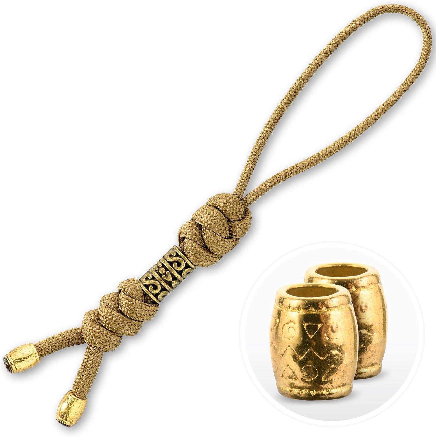 image:imageMTac Skull Knife Lanyard with Bead Paracord Lanyard for Knives amp EDC Tactical Knife Fob Pull Cord Durable ParacordCoyote