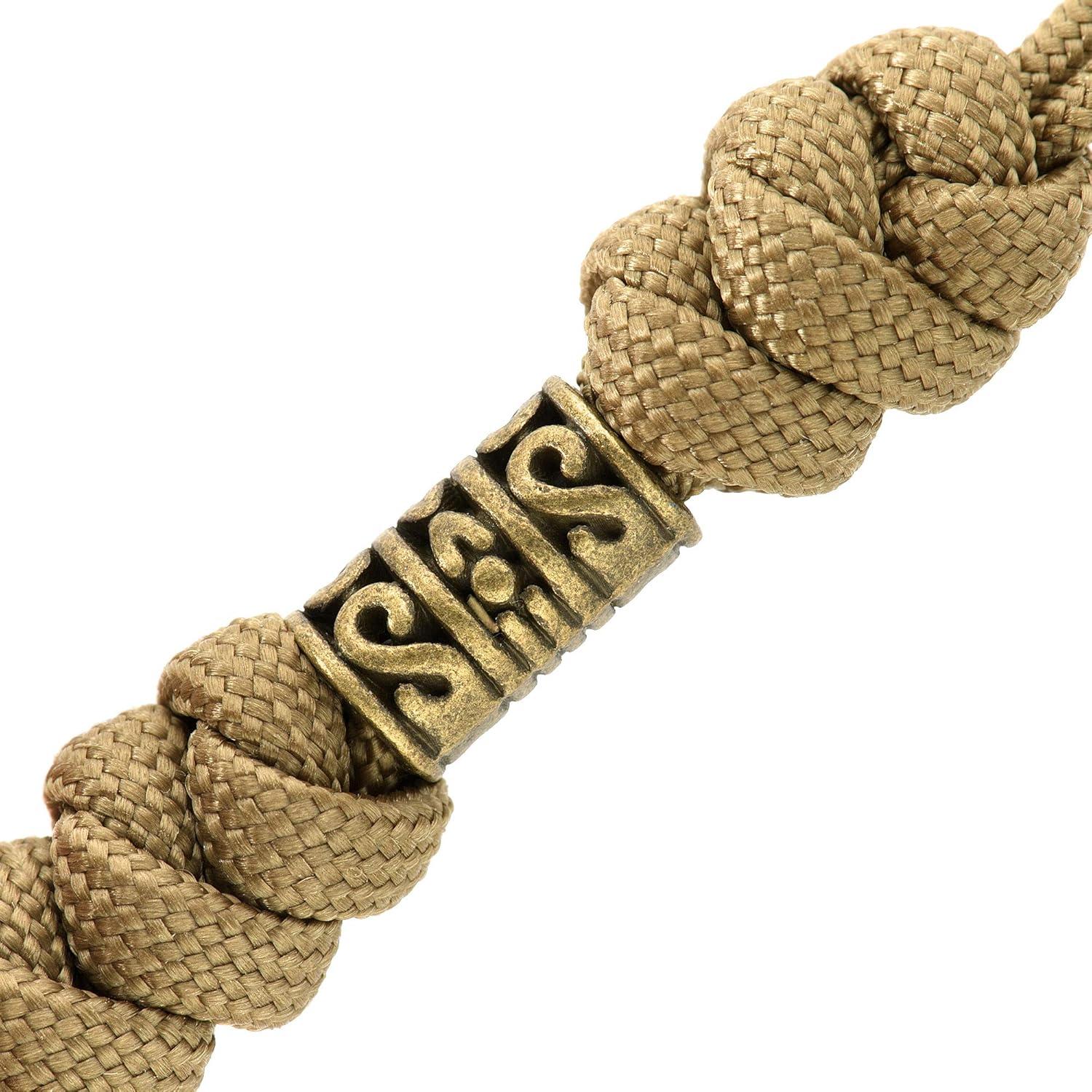 image:imageMTac Skull Knife Lanyard with Bead Paracord Lanyard for Knives amp EDC Tactical Knife Fob Pull Cord Durable ParacordCoyote