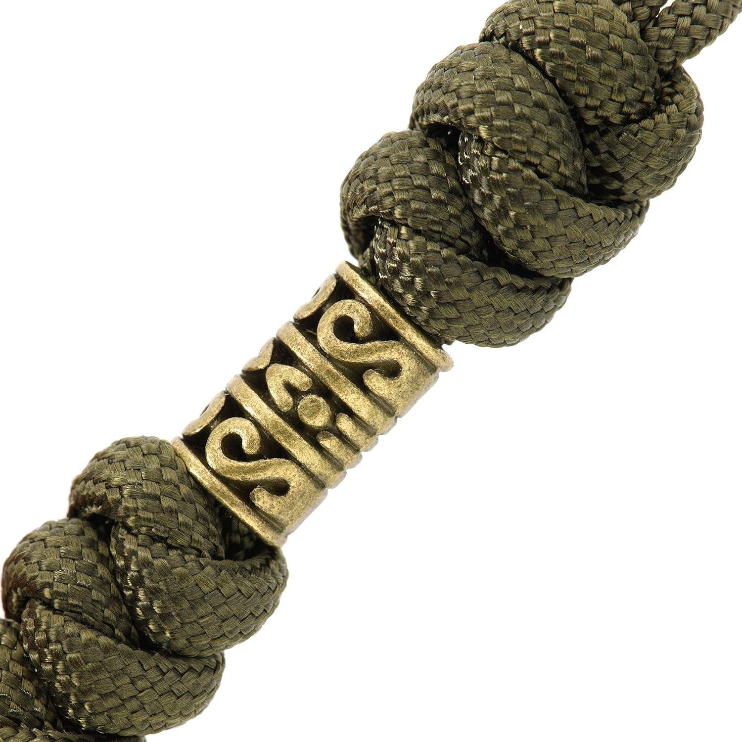 image:imageMTac Skull Knife Lanyard with Bead Paracord Lanyard for Knives amp EDC Tactical Knife Fob Pull Cord Durable ParacordOlive