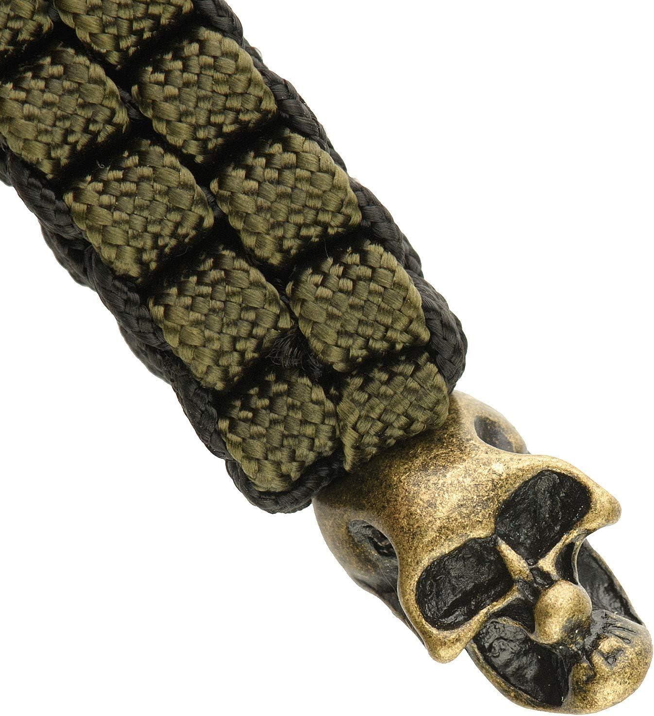 image:imageMTac Skull Knife Lanyard with Bead Paracord Lanyard for Knives amp EDC Tactical Knife Fob Pull Cord Durable ParacordOlive