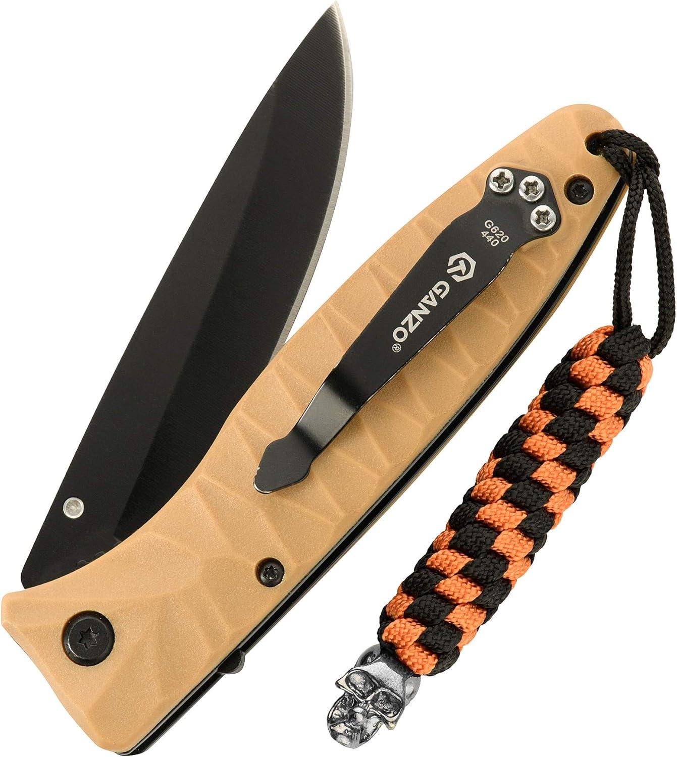 image:imageMTac Skull Knife Lanyard with Bead Paracord Lanyard for Knives amp EDC Tactical Knife Fob Pull Cord Durable ParacordTwotone
