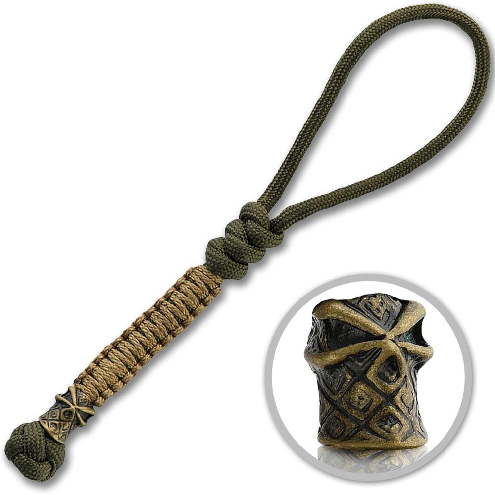 image:imageMTac Knife Lanyard with Bead Paracord Lanyard for Knives amp EDC Tactical Knife Fob Pull Cord Durable Paracord AccessoryOlive