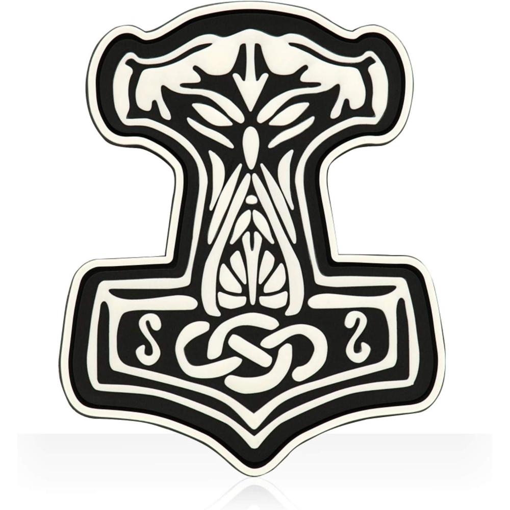 image:imageMTac Mjolnir Viking 3D PVC Morale Patches Military Tactical Army Morale WhiteMjlnir White
