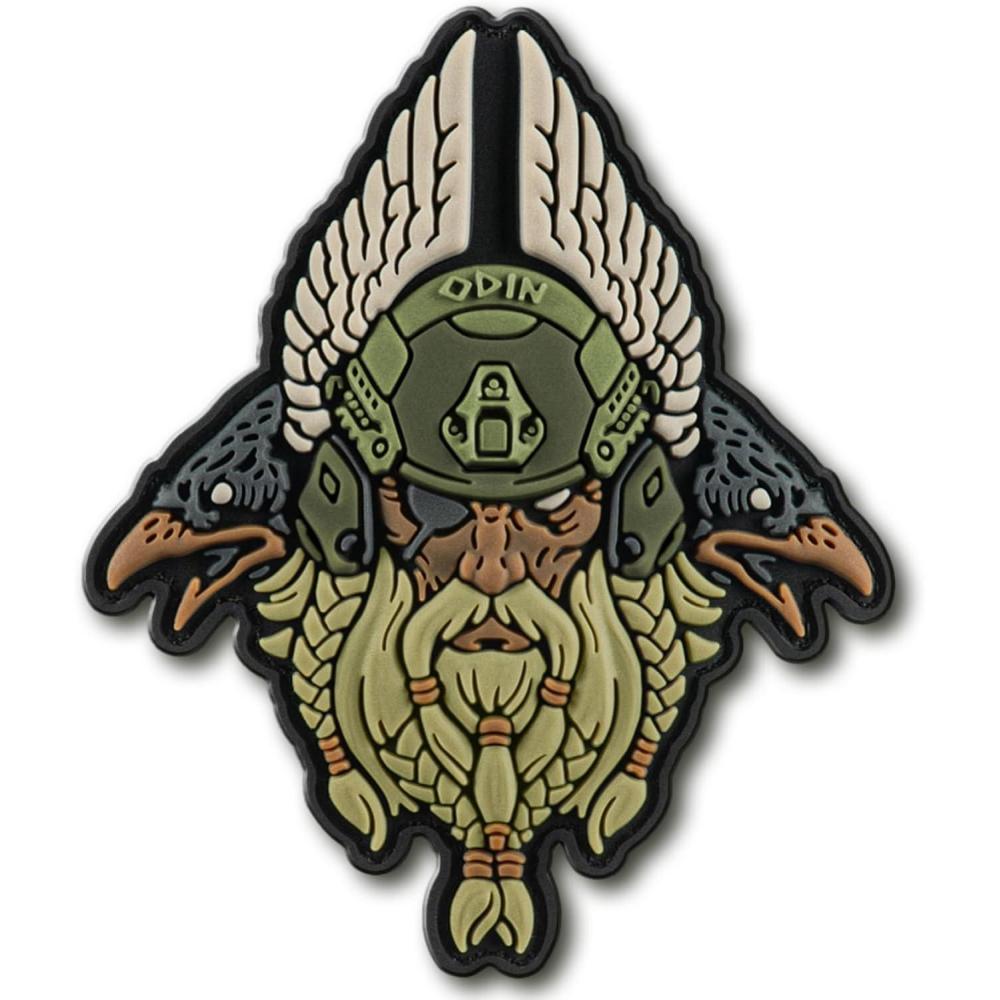 image:imageMTac Mjolnir Viking 3D PVC Morale Patches Military Tactical Army Morale WhiteOdin Olive