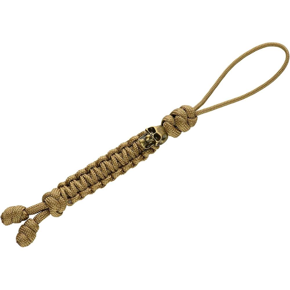 image:imageMTac Skull Knife Lanyard with Bead Paracord Lanyard for Knives amp EDC Tactical Knife Fob Pull Cord Durable ParacordCoyote