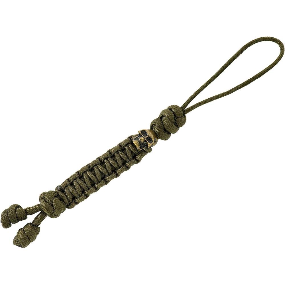 image:imageMTac Skull Knife Lanyard with Bead Paracord Lanyard for Knives amp EDC Tactical Knife Fob Pull Cord Durable ParacordOlive